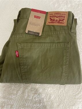 Levi's Olive Middy Straight Jeans with Red Tab-Size 28